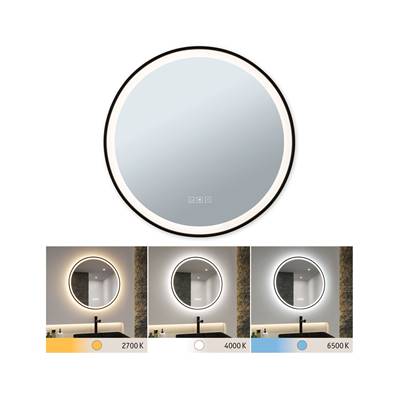Miroir lumineux LED Mirra IP44  White Switch 750lm 230V 11,5W gradable Noir, Mir