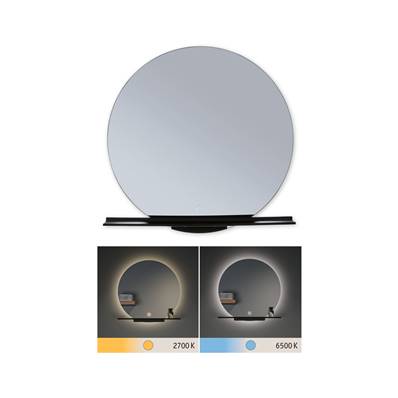 Miroir lumineux LED Miro IP44  Tunable White 500lm 230V 11W  Miroir, Noir mat