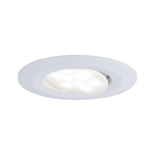 Ansichtkaart Bijzettafeltje schilder 10 x Spots LED encastrables blanc neutre Calla dimmable 220V 6,5W IP65  PAULMANN