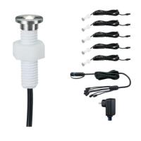 Kit départ 5 spots 24V 3000K + Transfo + 5 m câble Plug & Shine Paulmann 93695
