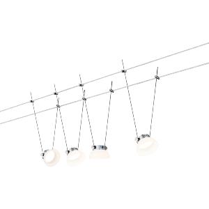 Kit câble tendu IceLED Bluetooth 4X4W T° de couleur variable PAULMANN 50016