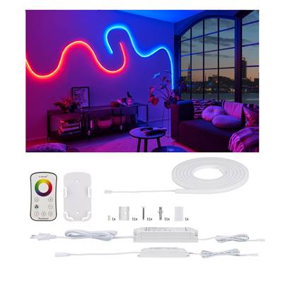 Kit de base PAULMANN MaxLED Flow 3m RGB Contr rad 2,4 GHz 27W 230/24V 36VA blanc