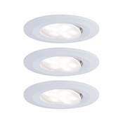 Kit encastré PAULMANN Calla BBC/IP65 rond orientable LED 3x680lm 4000K 230V Blc