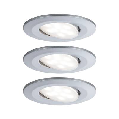 Kit encastré PAULMANN Calla BBC/IP65 rond orientable LED 3x680lm 4000K 230V chro