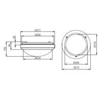 Plafonnier LED IP54 230V E27 Kanlux 07015