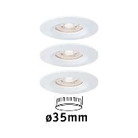 Lot 3 Mini Spots LED encastrables 230V IP44 4W Nova Mini Coin Paulmann 94299