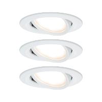 Lot de 3 Spots LED encastrable LEDCoin 6W 230V blanc 3 intensités PAULMANN 93485