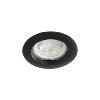 Spot encastrable fixe rond Noir mat pour LED