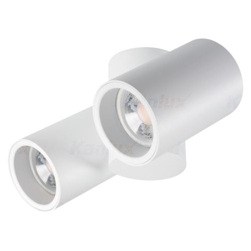 Spot encastrable saillie double orientable blanc mat pour LED GU10 Kanlux 32953