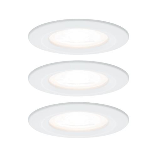 Lot de 3 Spots LED encastrables 230V Blanc IP44 6.5W GU10 Paulmann 93442