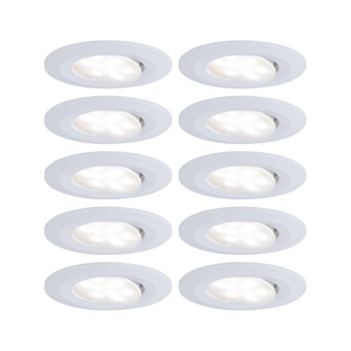 10 x Spots LED encastrables blanc neutre Calla dimmable 220V 6,5W IP65 PAULMANN