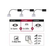 Modules LED Coin PAULMANN Choose Coin x3 3-Step-Dim 3x6W 470lm 2700K 230V 51mm -