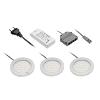 Kit 3 Spots led extra plats saillie 3 x 2.8W 12V DC Aluminium Blanc chaud IP20.