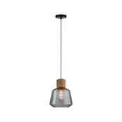 Suspension PAULMANN Neordic Edla max. 1x20W E27 Verre fumé/Liège/Noir 230 V Ver/