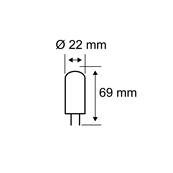 Standard 230 V Culot à ergots LED Pack de 1 Dim 800lm 7,2W 2700K gradable Clair