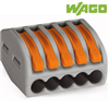 WAGO Borne 5 connecteurs avec levier pour fil souple & rigide. 222-415 L'unité