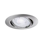 10 Spots Encastrés PAULMANN Orientable douille GU10 230V acier brossé - 93399