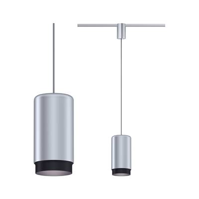 Suspension PAULMANN URail Corus max.1x50W E27 Chrome dépoli 230V métal - 95400