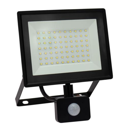 Projecteur LED 50W Ultra Slim 120° blanc neutre 4000K IP65 à détection