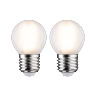 Ampoule LED PAULMANN filament shpérique x2 470lm E27 2700K dépoli 230V - 28639