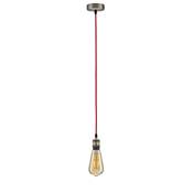 Suspension PAULMANN Neordic Eldar max. 1x60W E27 Rouge/Bruni 230V Métal - 50386