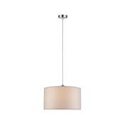 Suspension PAULMANN Tessa max. 1x60W E27 Crème Acier brossé 230 V, métal/tissu -