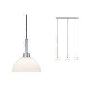 Suspension PAULMANN Parana max.3x40W GU10 Blanc/Chrome mat 230V Verre/Métal - 70