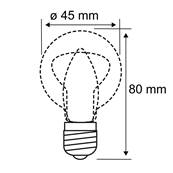 Filament 230 V Sphérique LED 806lm 5,9W 2700K gradable Dépoli