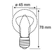 Filament 230 V Sphérique LED 5x470lm 5x4,8W 4000K  Dépoli