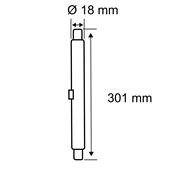 Standard 230 V Tubes LED   301mm 800lm 7,5W 4000K  Opale