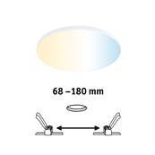 VariFit Panneau encastré LED Veluna Edge IP44 rond 160mm 1000lm Tunable White Bl