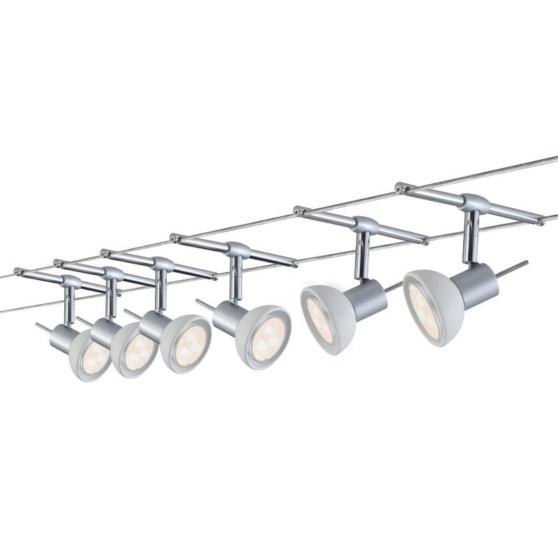 Spot sur câble tendu Kit SheelaLED 6X4W WIRE PAULMANN 94123