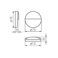 Spot extérieur saillie mural extra plat 4W Kanlux