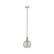 Suspension PAULMANN Neordic Esben max. 1x20W E27 Clair/laiton brossé 230V, verre