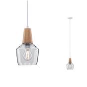 Suspension PAULMANN Neordic Ylvie max. 1x20W E27 clair/bois 230V verre/bois - 79