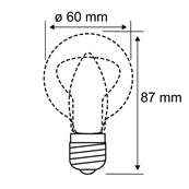 Filament 230 V Globe LED 806lm 7W 2700K gradable Clair