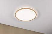 Panneau LED Atria Shine Backlight IP44 rond 420mm 4000K Esthétique bois