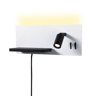 Applique LED Serra 2700K 650lm / 200lm 230V 5,5 / 1x2,6W gradable Blanc dépoli,