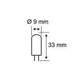 Culot à broche halogène Four de cuisson G4 12V 320lm 20W 2700K gradable Clair