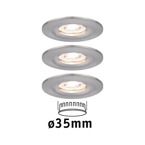 Lot 3 Mini Spots LED encastrables 230V IP44 4W Nova Mini Coin Paulmann 94300