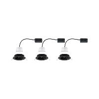 Lot de 3 Spots LED encastrable Nova LED Coin 6W 230V noir IP23 PAULMANN 94471