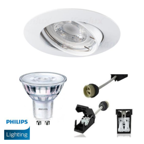 Spot Led GU10 Encastrable Blanc équipé LED Philips 5W 2700K
