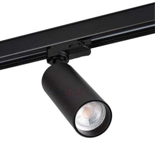 Spot LED pour rail triphasé GU10 noir