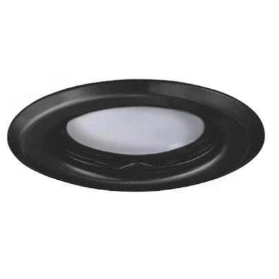 Spot encastrable Noir fixe rond pour LED