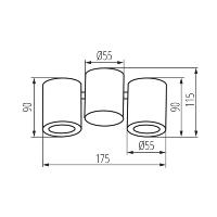 Spot encastrable saillie double orientable noir mat pour LED GU10 Kanlux 32952