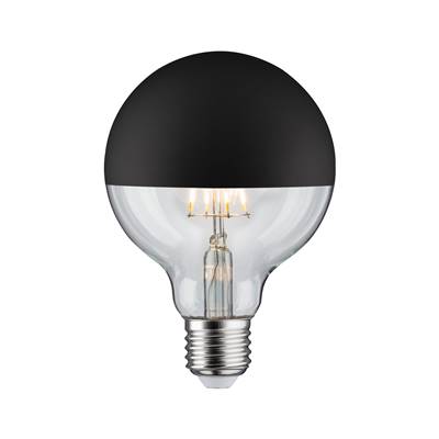 Ampoule LED PAULMANN G95 Calotte réflectrice 600lm E27 2700K 6,5W 230V Noir mate