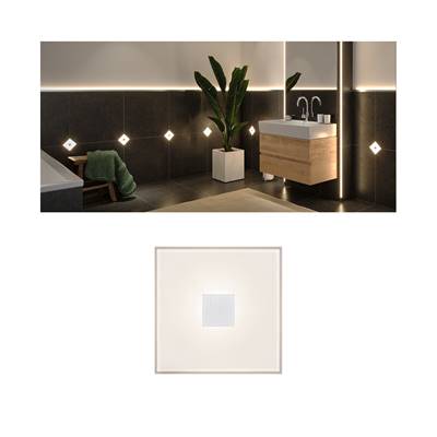 Extension PAULMANN Lumitiles carré 10x10cm 1x0,8W 2700K 12V Blanc Syn/Alu - 7840