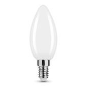 Ampoule LED Filament Milky Flamme C35 4W E14 360° 4000K