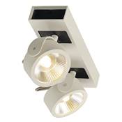 KALU LED 2 applique/plafonnier, blanc/noir, LED 34W, 3000K, 60° SLV