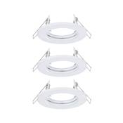 Kit encastrés PAULMANN fixe max. 3x40W GU10 230V Blanc/Métal - 93392